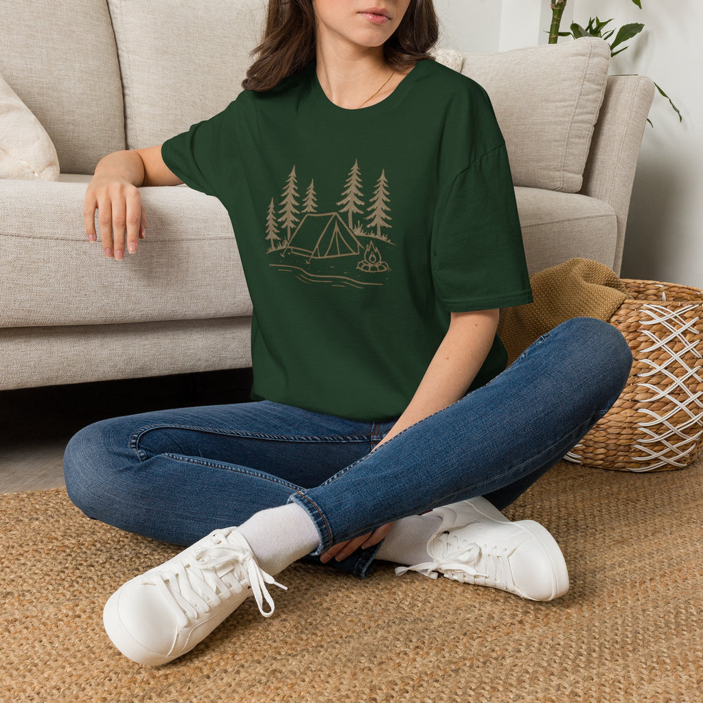Camping Tent and Campfire T-Shirt
