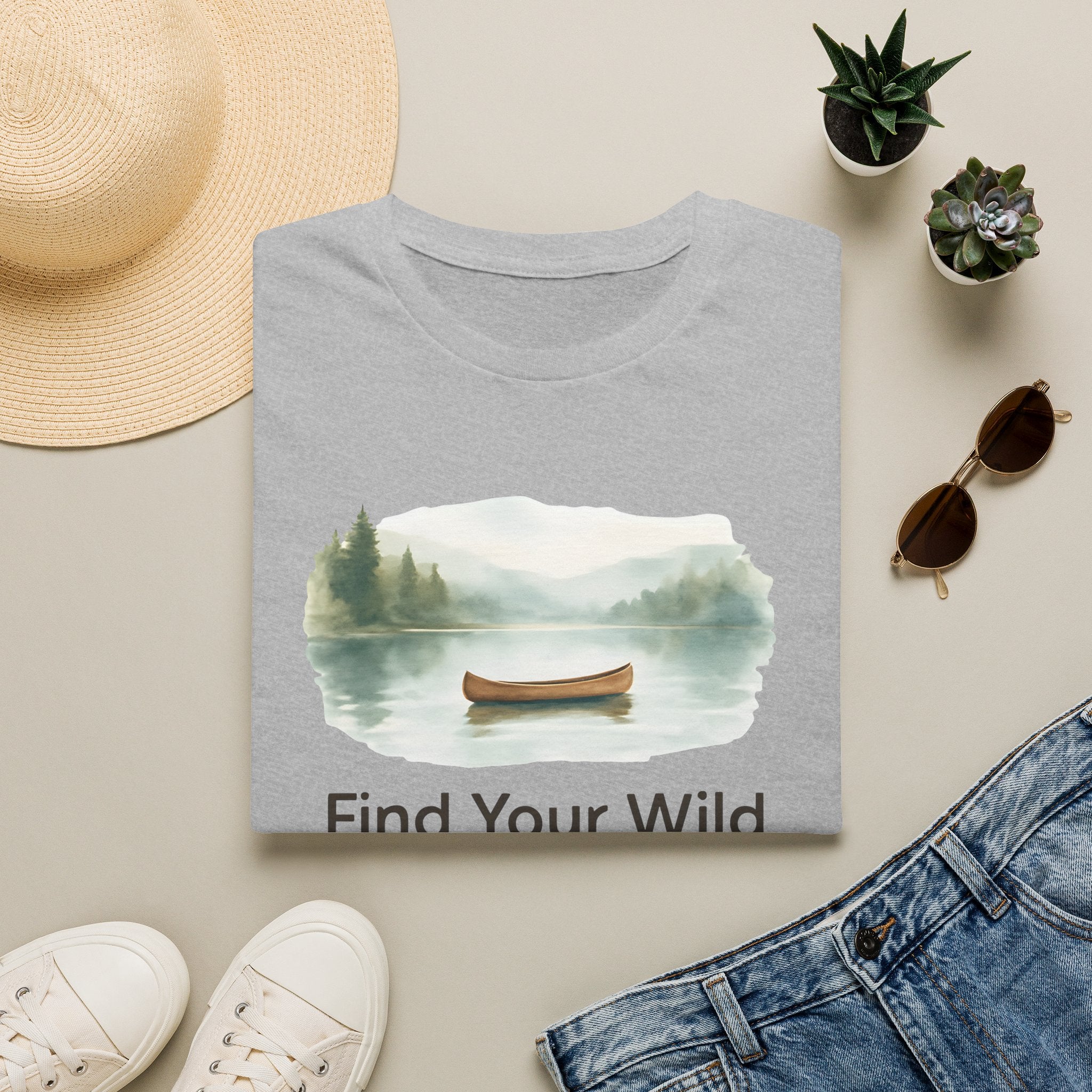 Canoe on Calm Lake T-Shirt