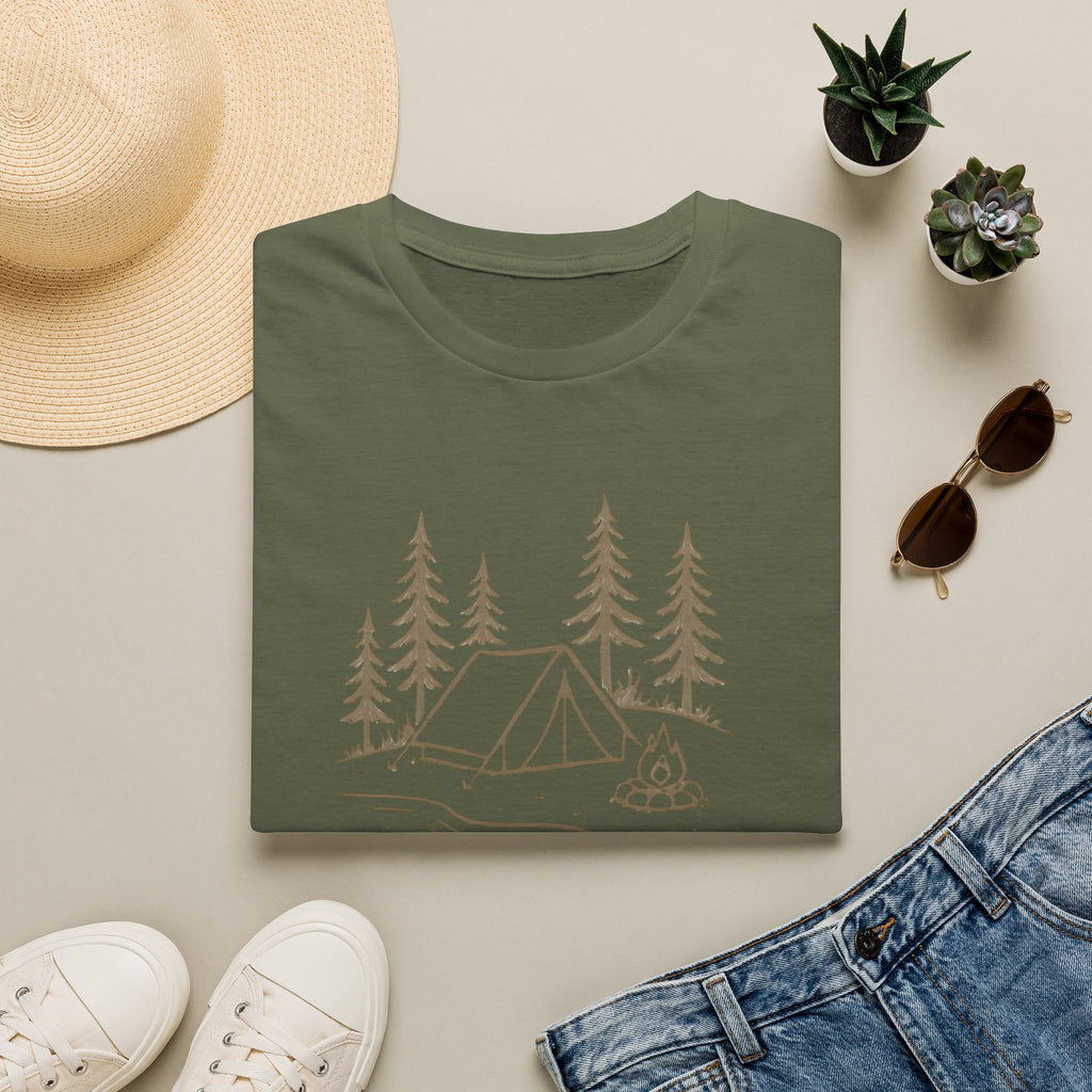 Camping Tent and Campfire T-Shirt