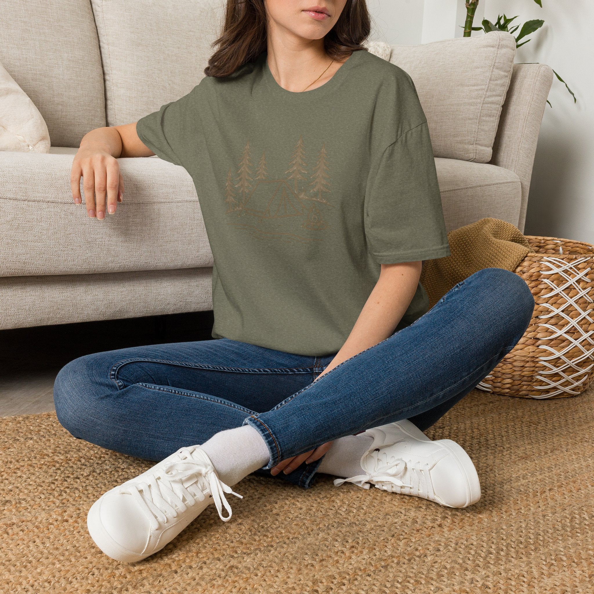 Camping Tent and Campfire T-Shirt