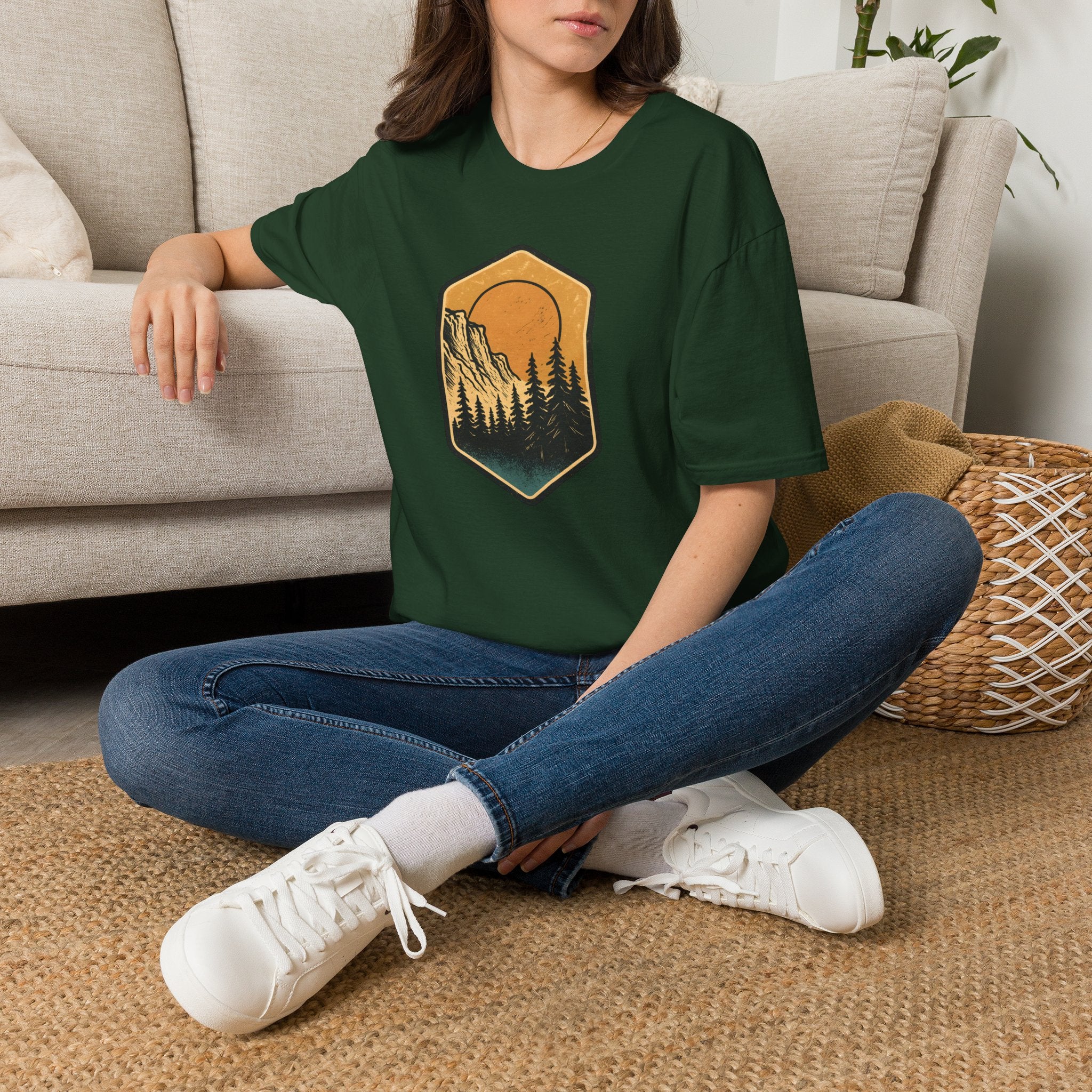 Sunset Mountain Forest T-Shirt