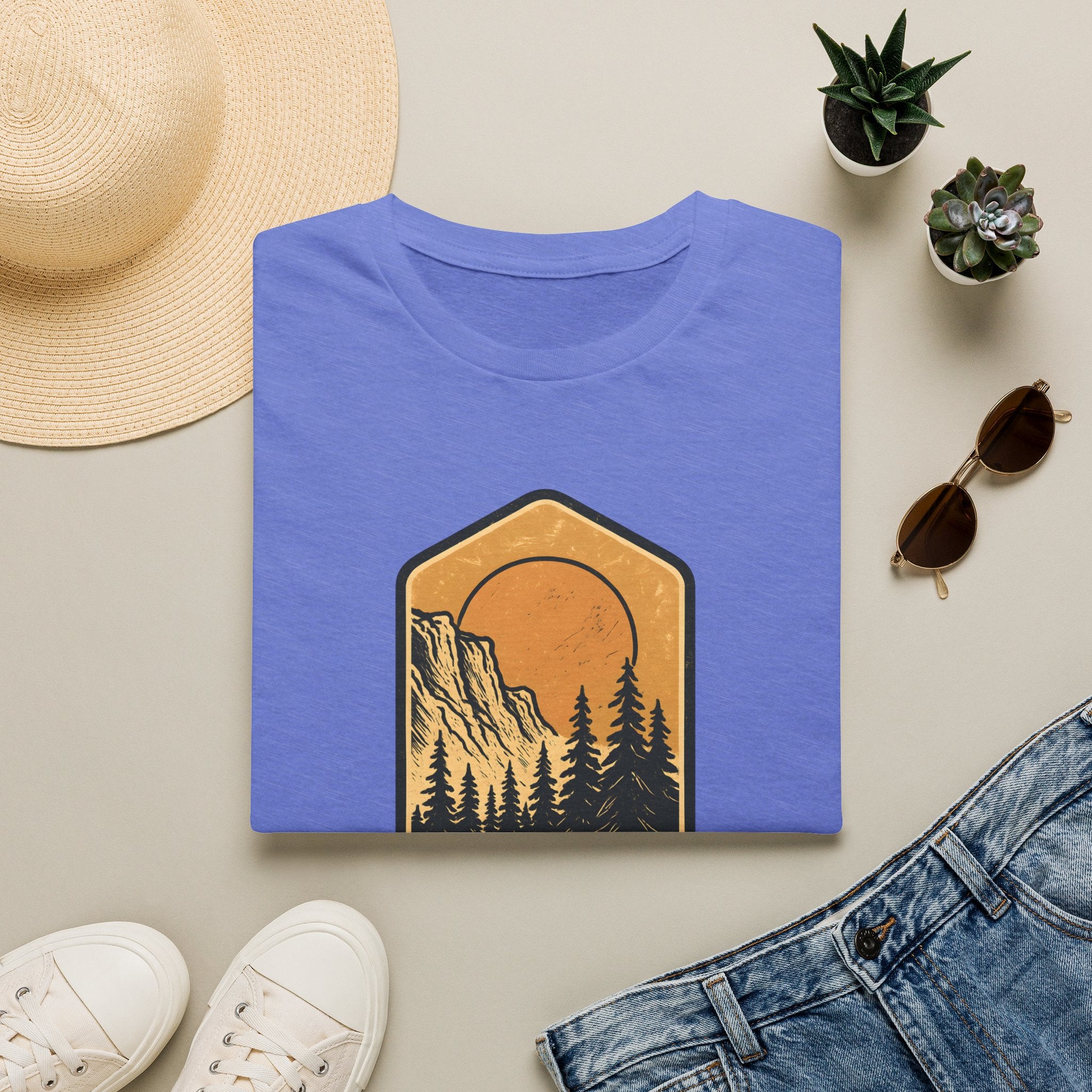 Sunset Mountain Forest T-Shirt
