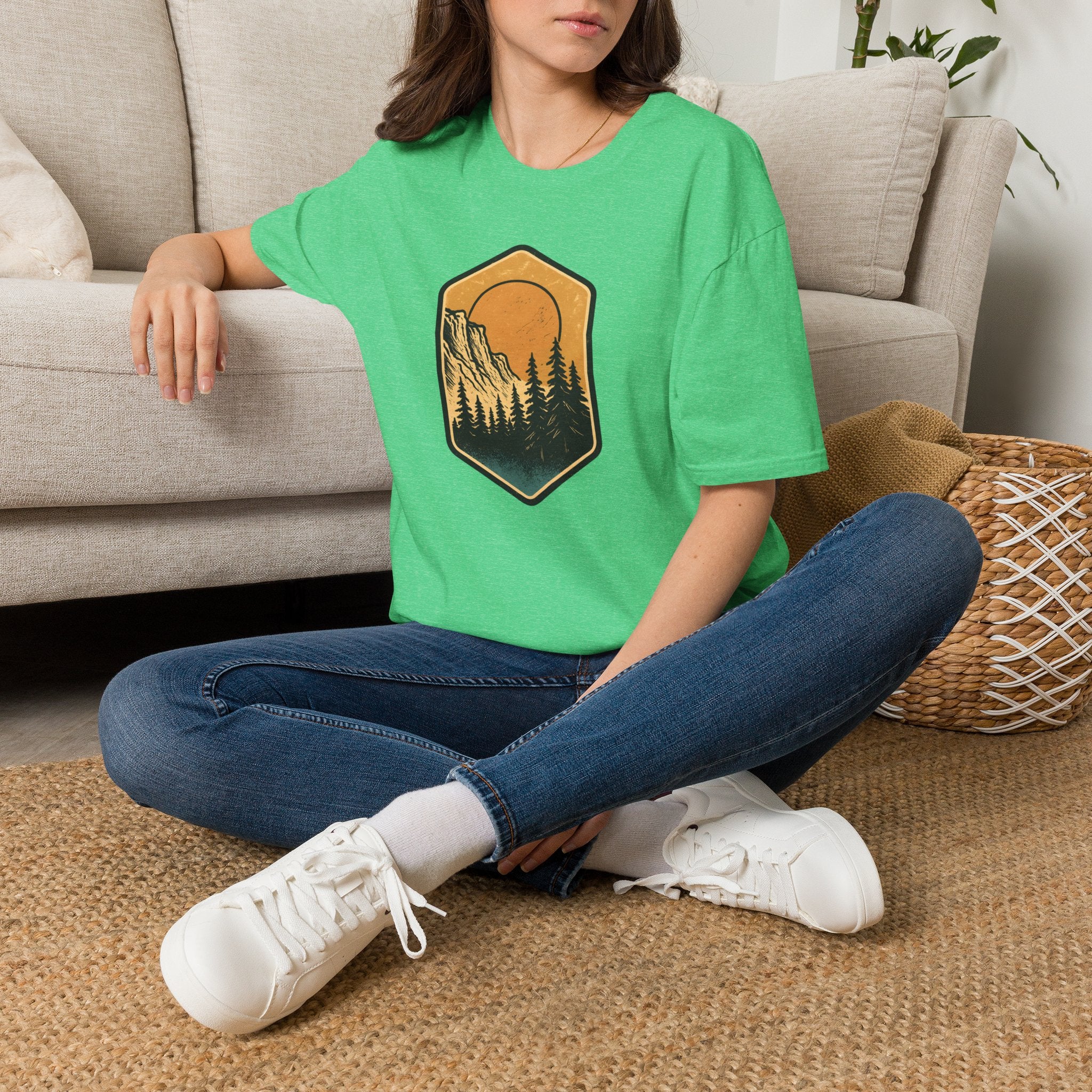 Sunset Mountain Forest T-Shirt