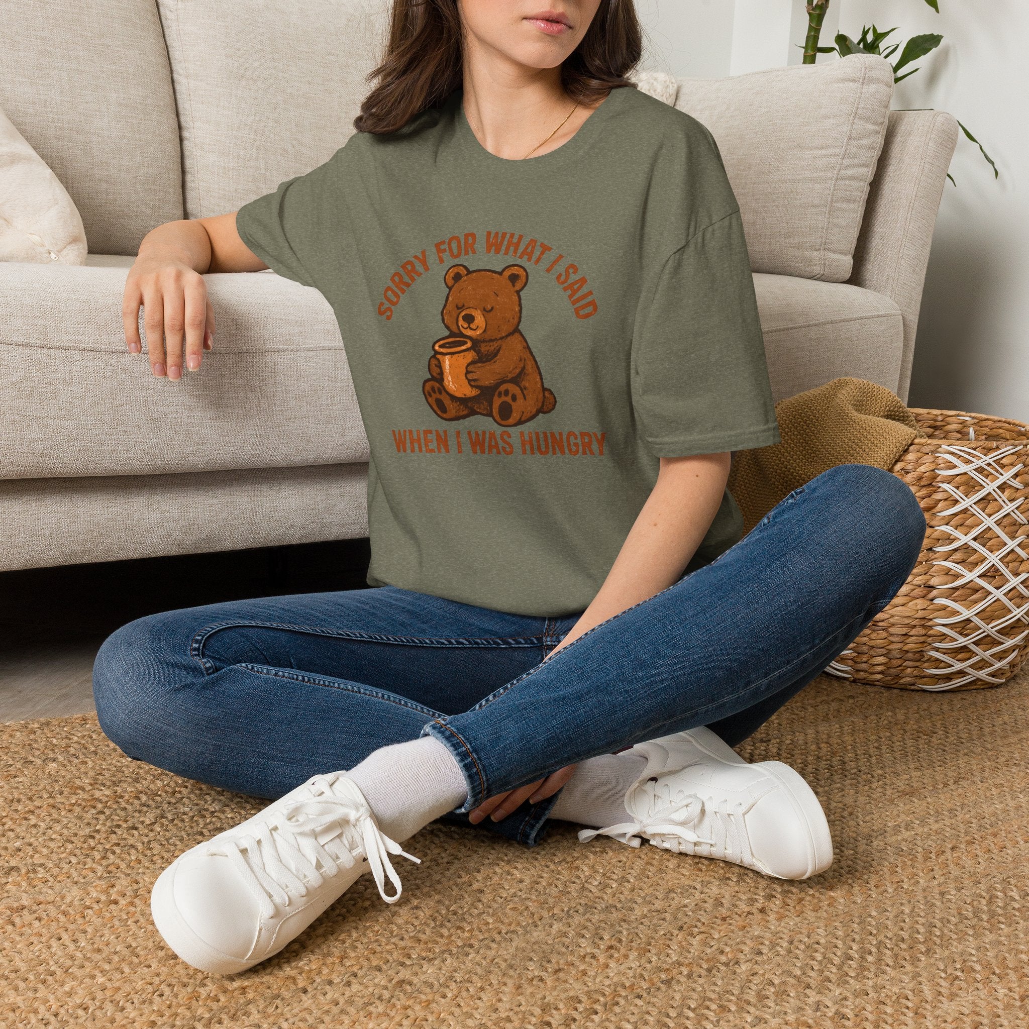 Hungry Bear With Cup T-Shirt