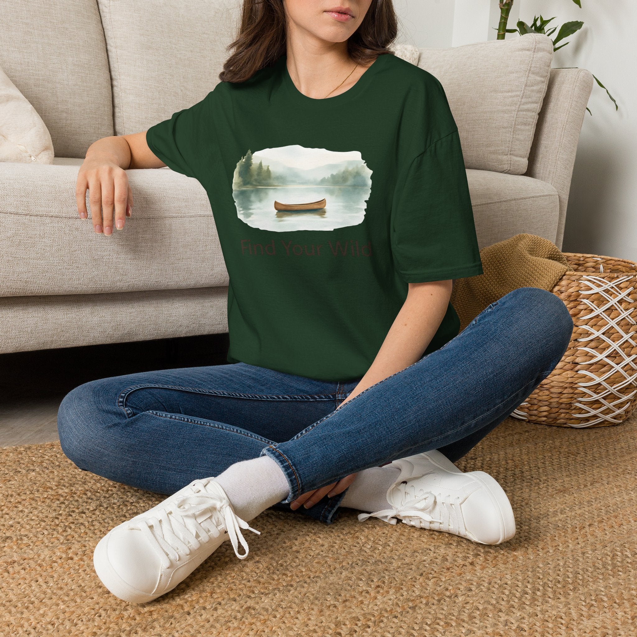 Canoe on Calm Lake T-Shirt