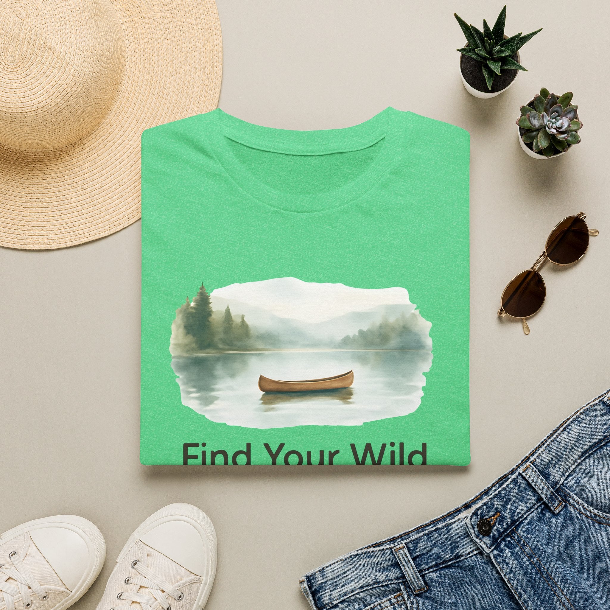 Canoe on Calm Lake T-Shirt