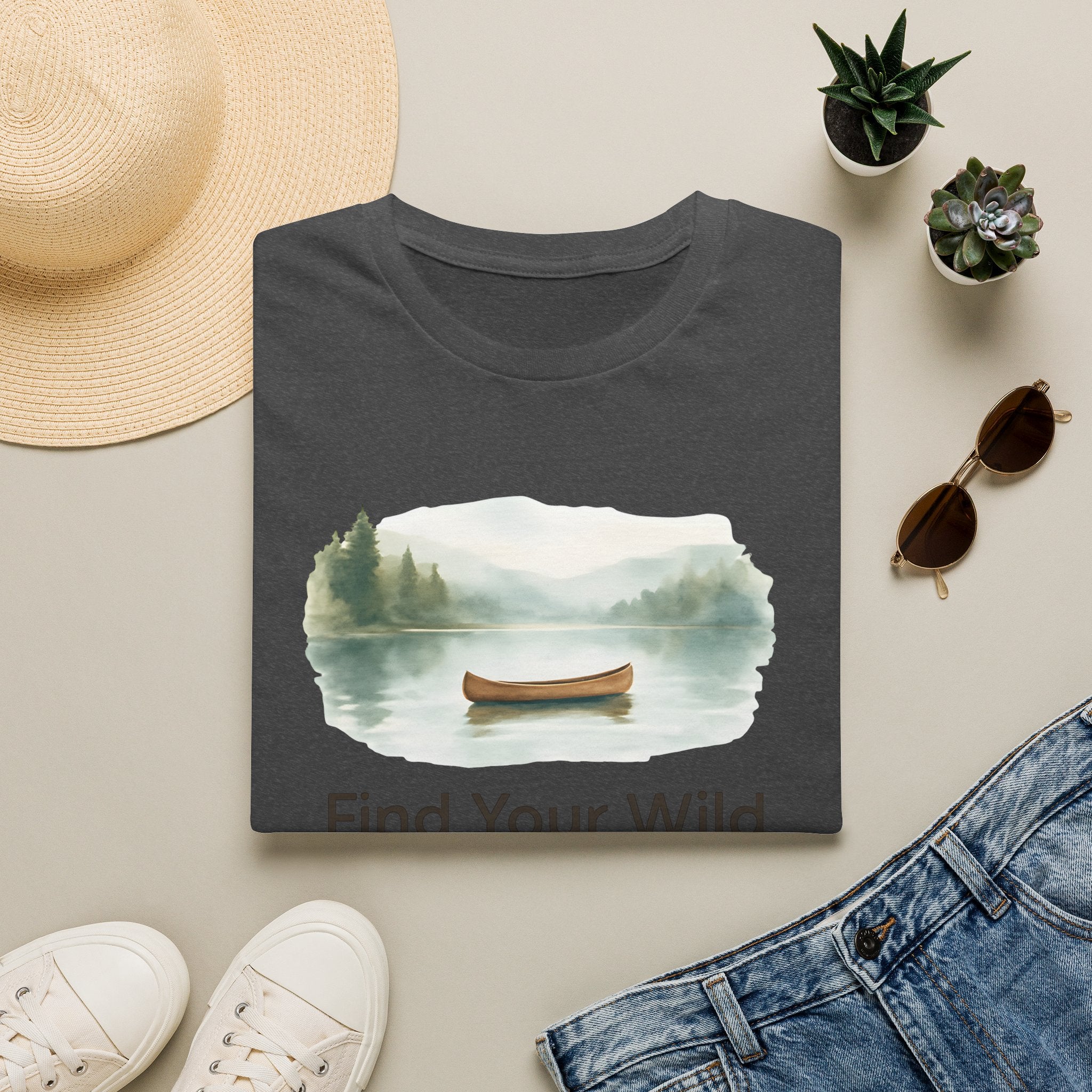 Canoe on Calm Lake T-Shirt